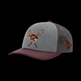 Pelion Panthers Baseball Softball Special Edition 803 Maroon Heather Steel Trucker Hat