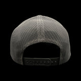 803 Richardson Black and Steel Genuine Leather Patch Trucker