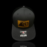 843 Lowcountry Genuine Leather Patch Charcoal Black Hat
