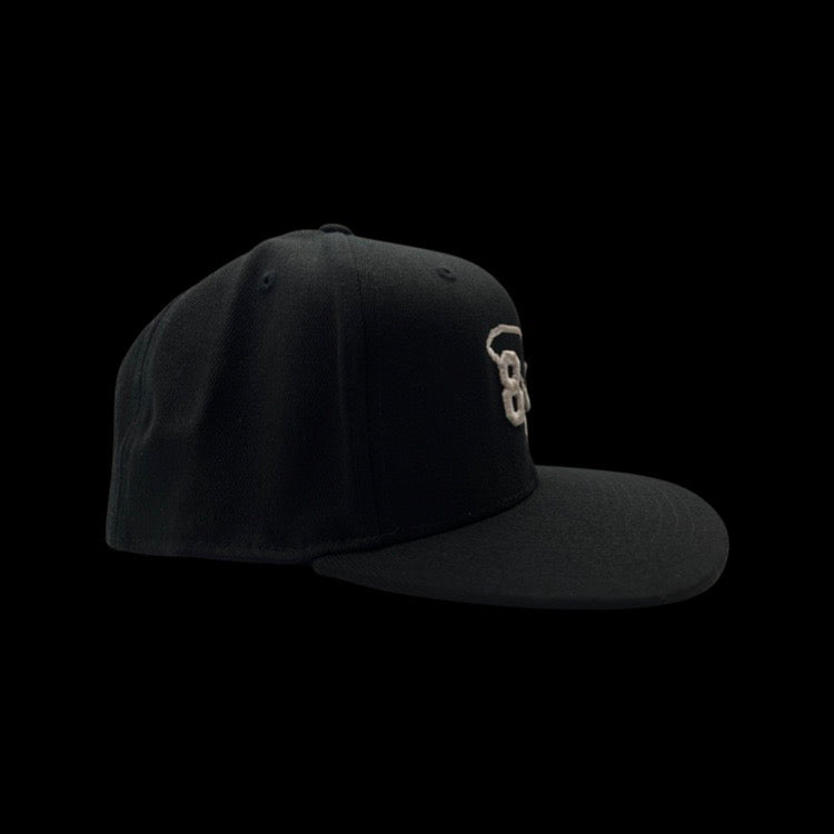 803 Flexfit Flatbill Black Hat