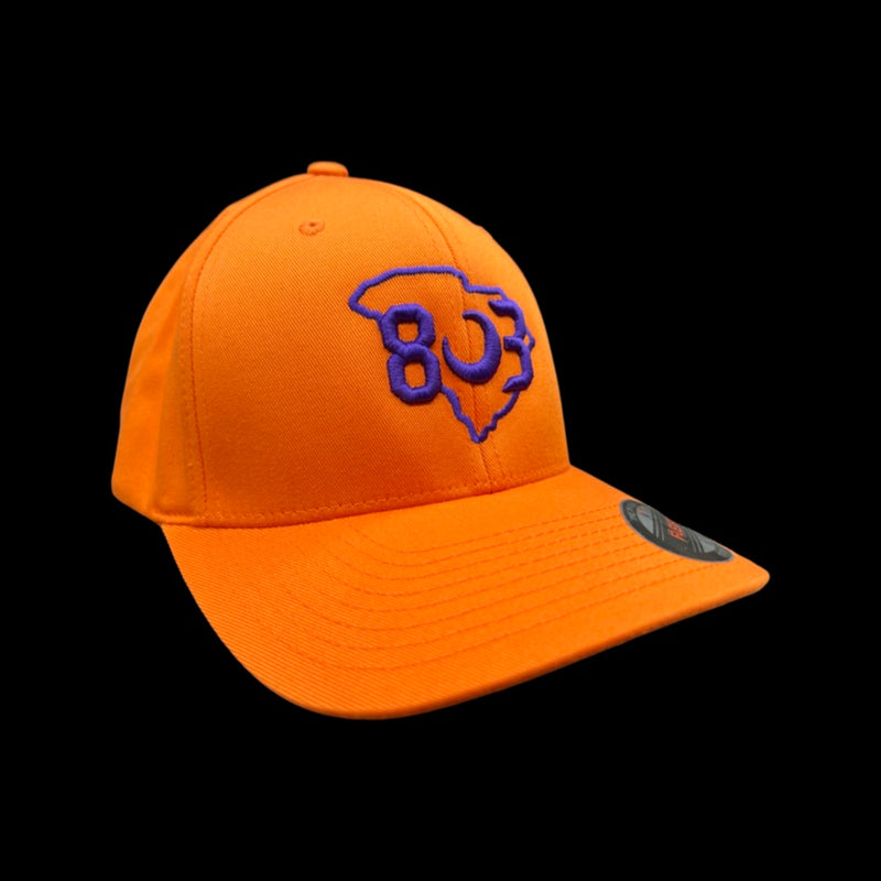 803 Flexfit Clemson Orange Fitted Cotton hat