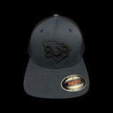 803 Flexfit Fitted Meshback washed Navy (2 logo colors)