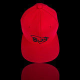 803 Flexfit Flatbill Snapback Hat Red