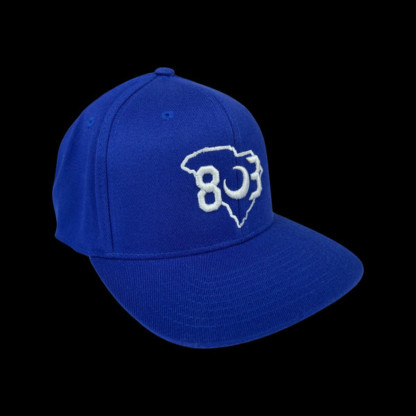 803 Flexfit Flatbill Snapback Hat Royal Blue