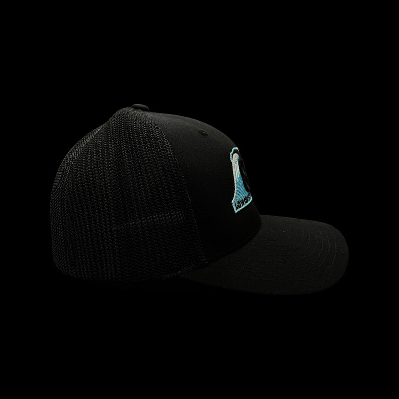 843 Lowcountry Flexfit Blackout Fitted Mesh Hat