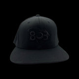 803 Flexfit Flatbill Black Hat