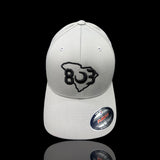 803 Flexfit Silver fitted cotton hat