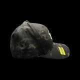 803 Flexfit Black Camo cotton ball cap (2 sizes)