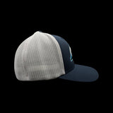 843 Lowcountry Flexfit Navy-White Fitted Mesh Hat