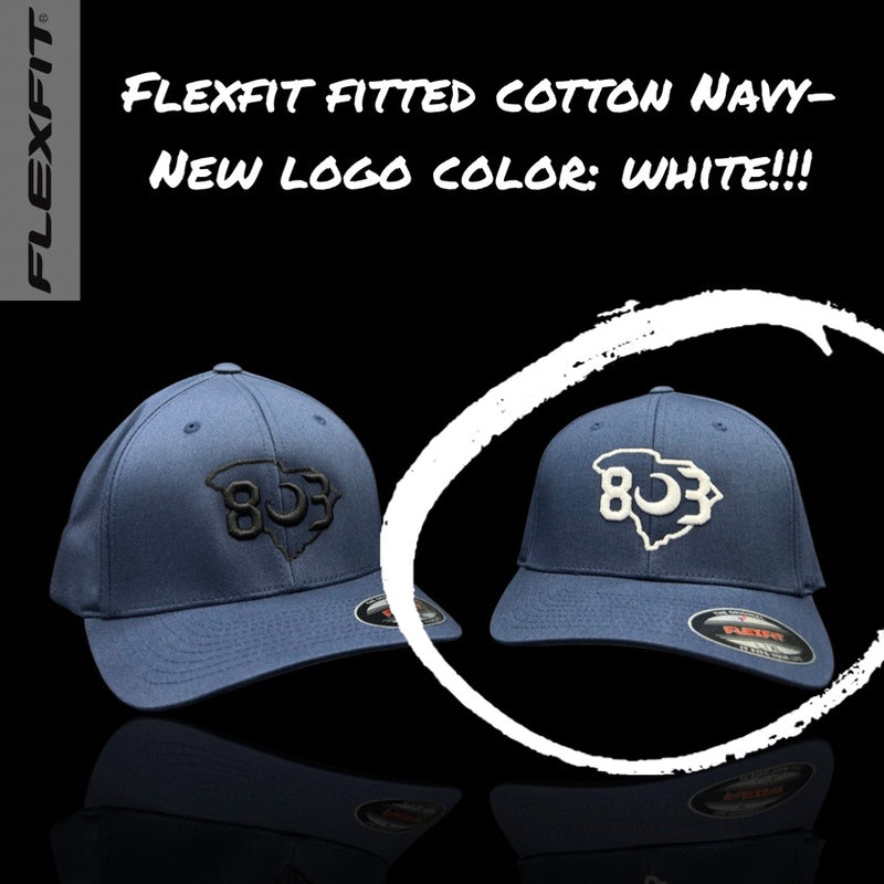 803 Flexfit Navy Fitted Cotton hat