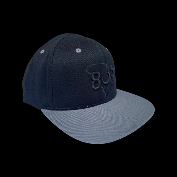 803 Flexfit Flatbill Snapback Hat Grey/Black