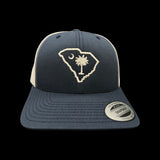 Yupoong 1776 SC State Palmetto Moon Navy White Trucker Hat